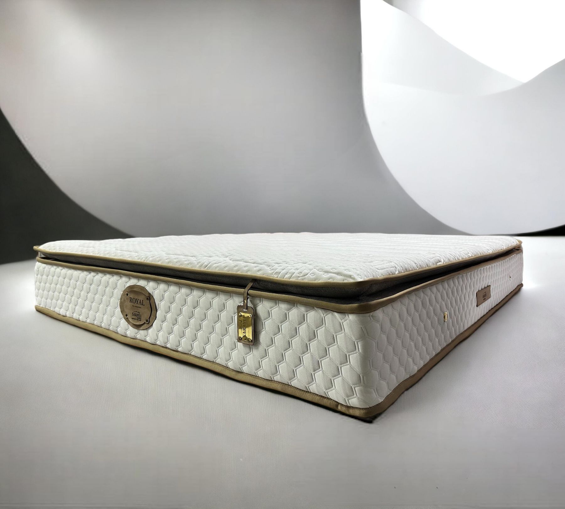 Royal Full Ortopedik Pedli Beyaz Yatak