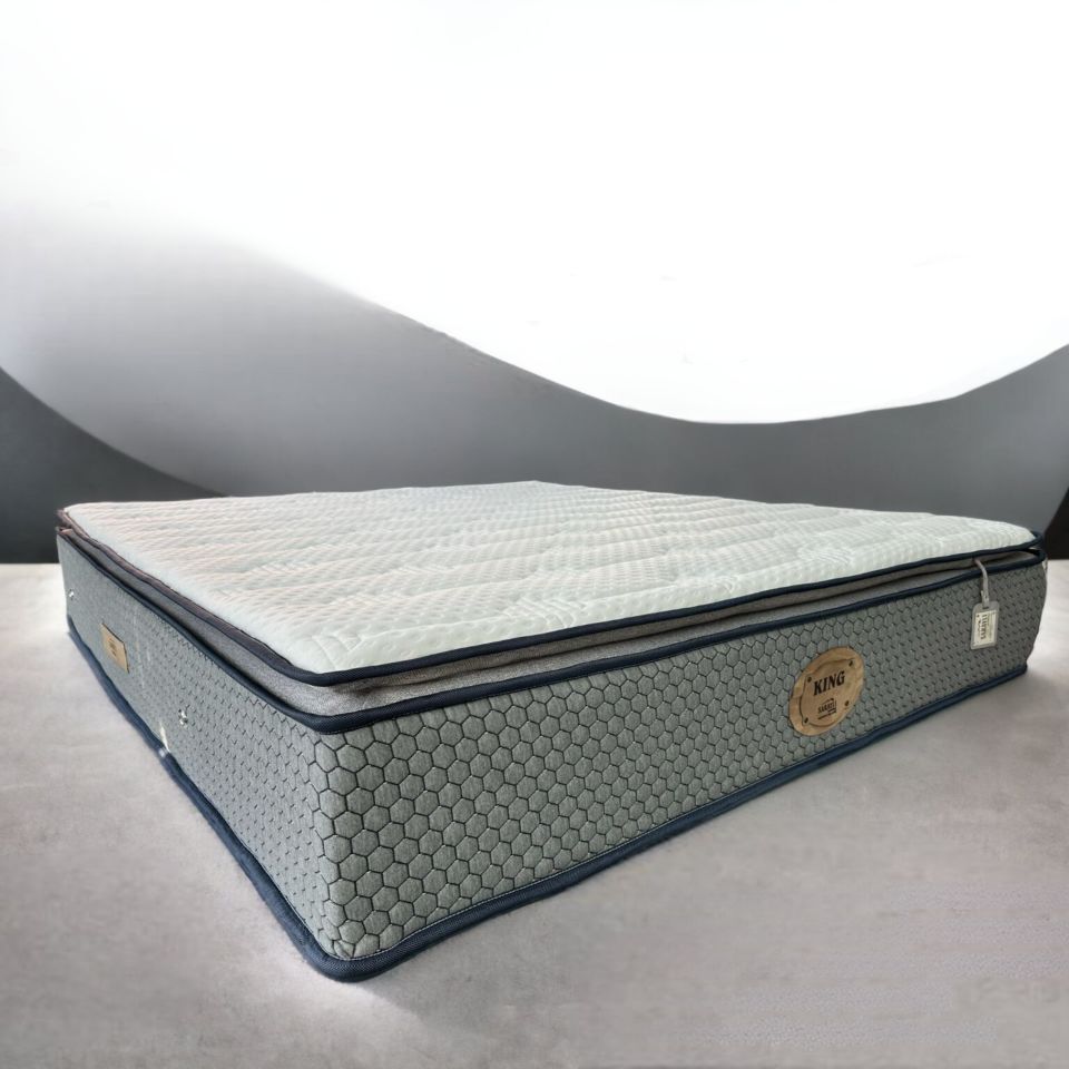 King Bağımsız Torba Yaylı Antrasit Yatak