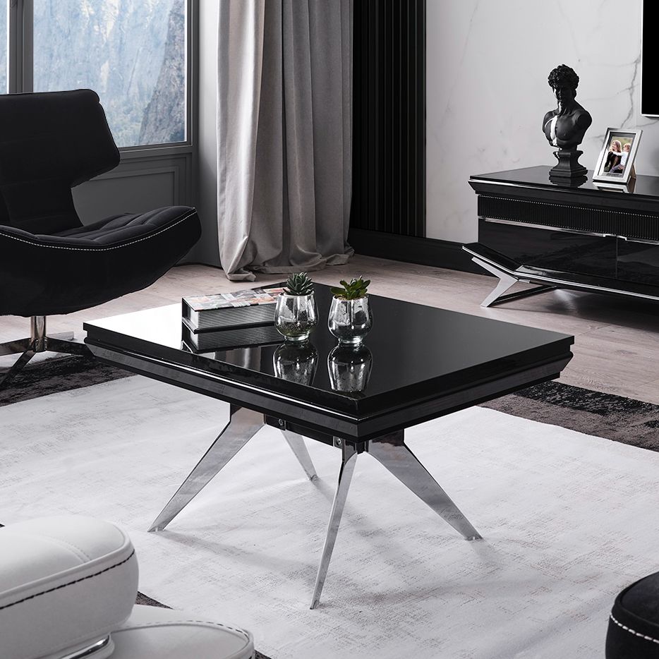 Masarati Luxury Gümüş Yemek Odası Takımı Orta Sehpa