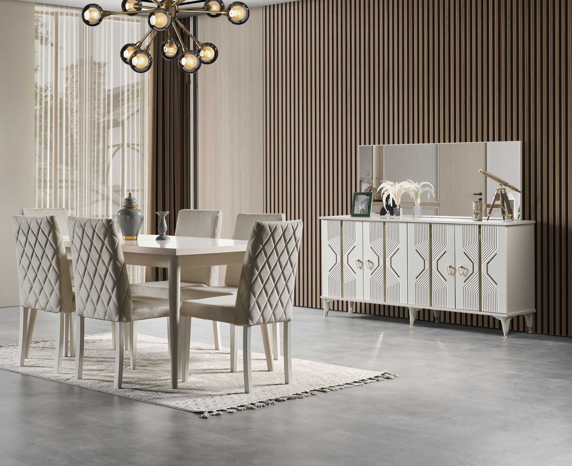 Kristal Luxury Yemek Odası Takımı