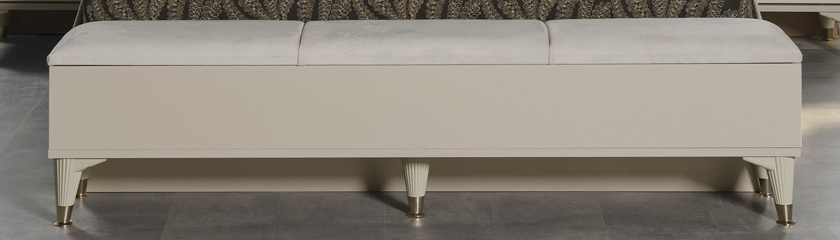 Kristal Luxury Yatak Odası Takımı Karyola Sandıklı Bench