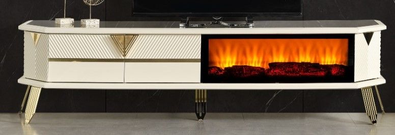 City luxury Şömineli Tv Ünite Şömineli Tv Sehpa