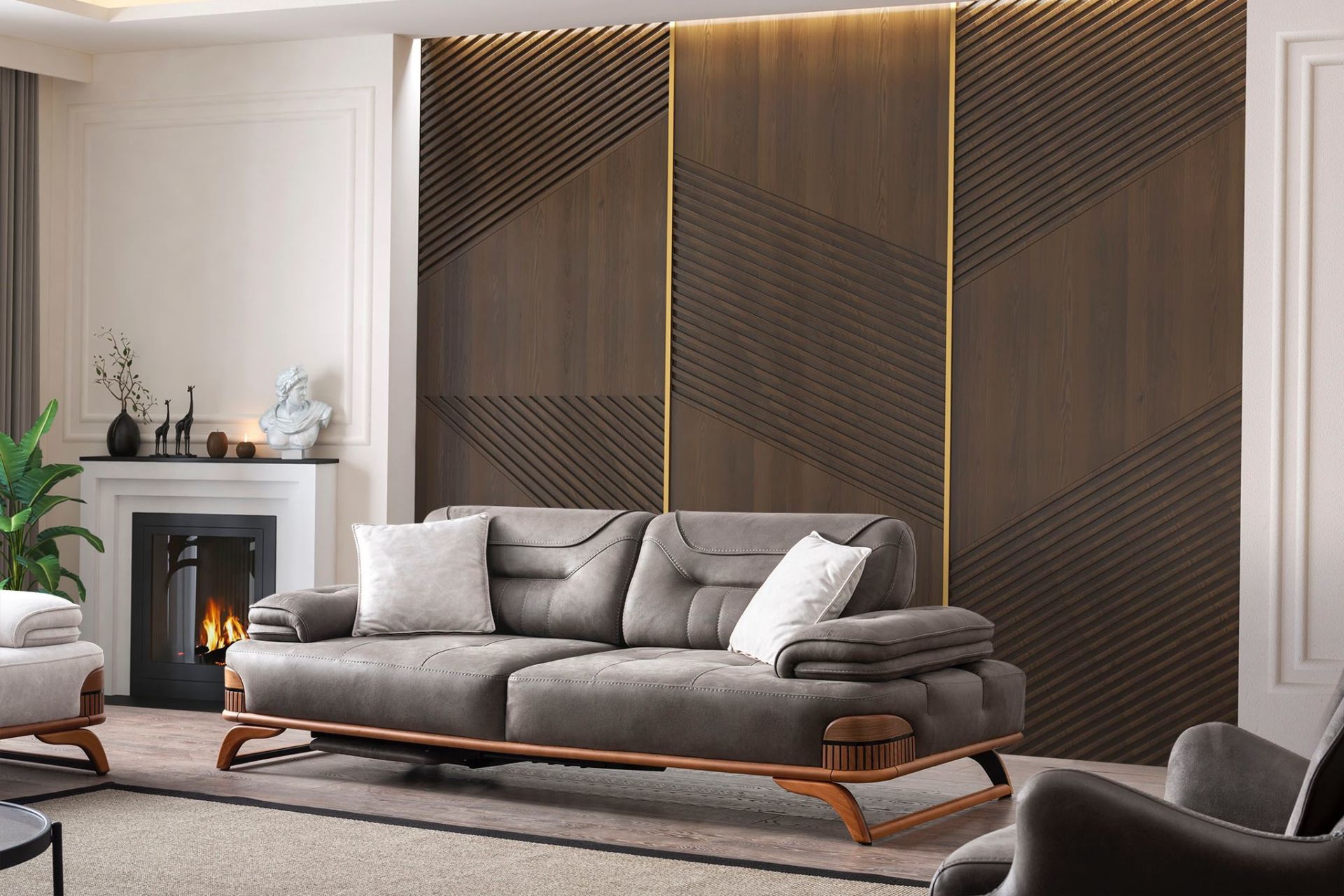 Jaguar Modern Üçlü Koltuk