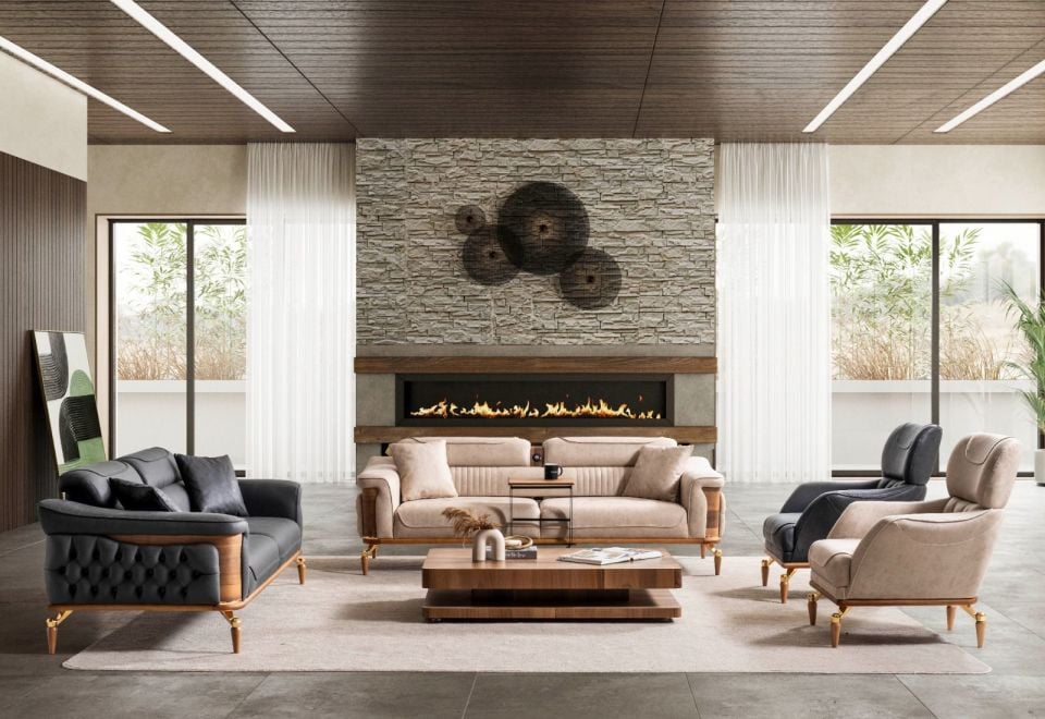 Dubai Modern Şarj Sistemli Koltuk Takımı