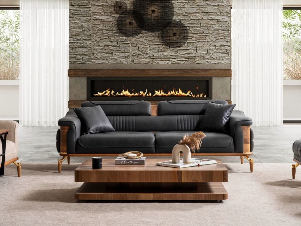 Dubai Modern Üçlü Koltuk