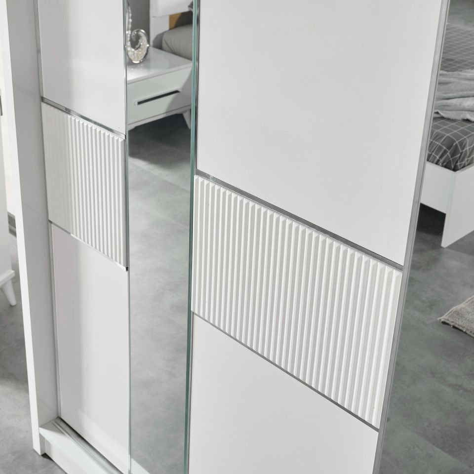 Yakamoz Modern Yatak Odası Takımı 2 Kapaklı Sürgülü Gardırop