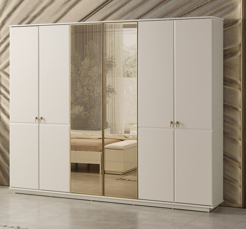 Masal Modern Yatak Odası Takımı 6 Kapaklı Gardırop