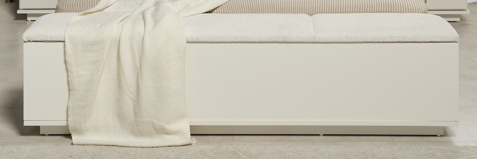 Masal Modern Yatak Odası Takımı Karyola Sandıklı Bench