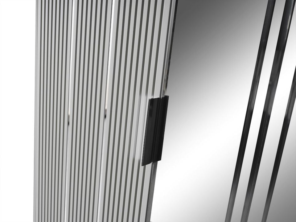 Karya Sis Gri Modern 6 Kapılı Gardırop