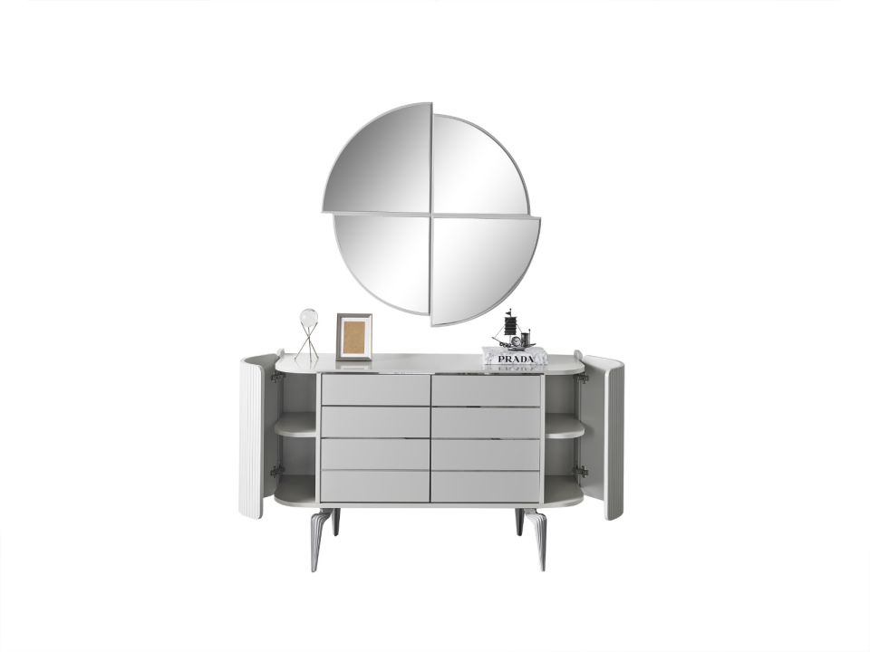 Karya Sis Gri Modern Şifonyer