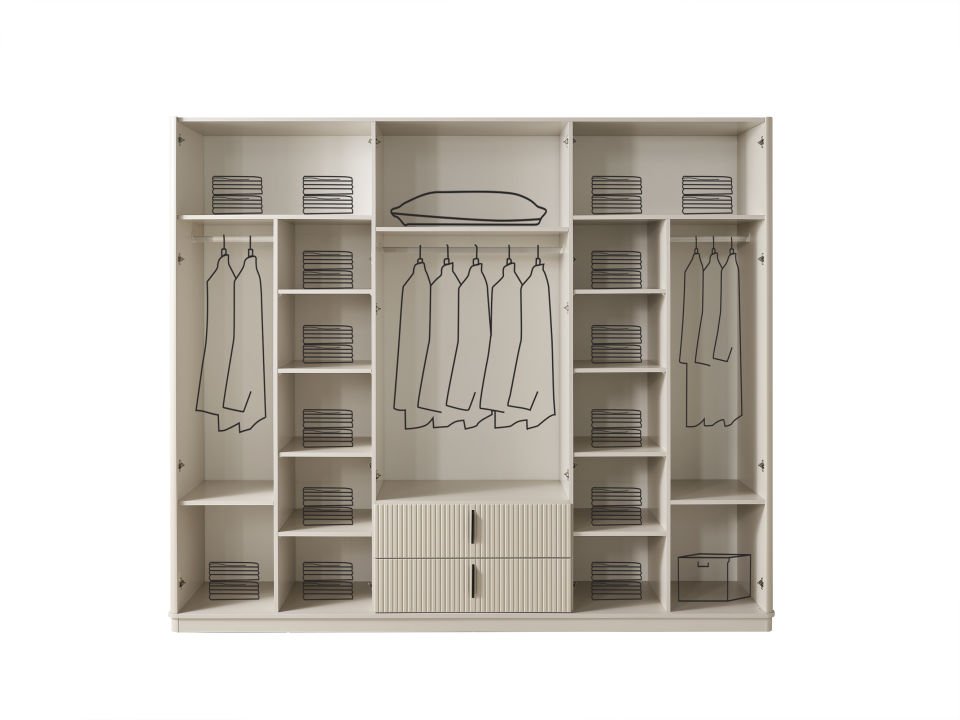 Berlin Modern 6 Kapaklı Gardırop