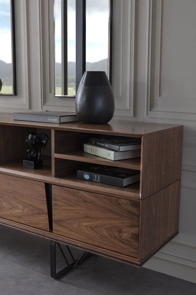 Lavinya Modern Ceviz Yemek Odası Takımı