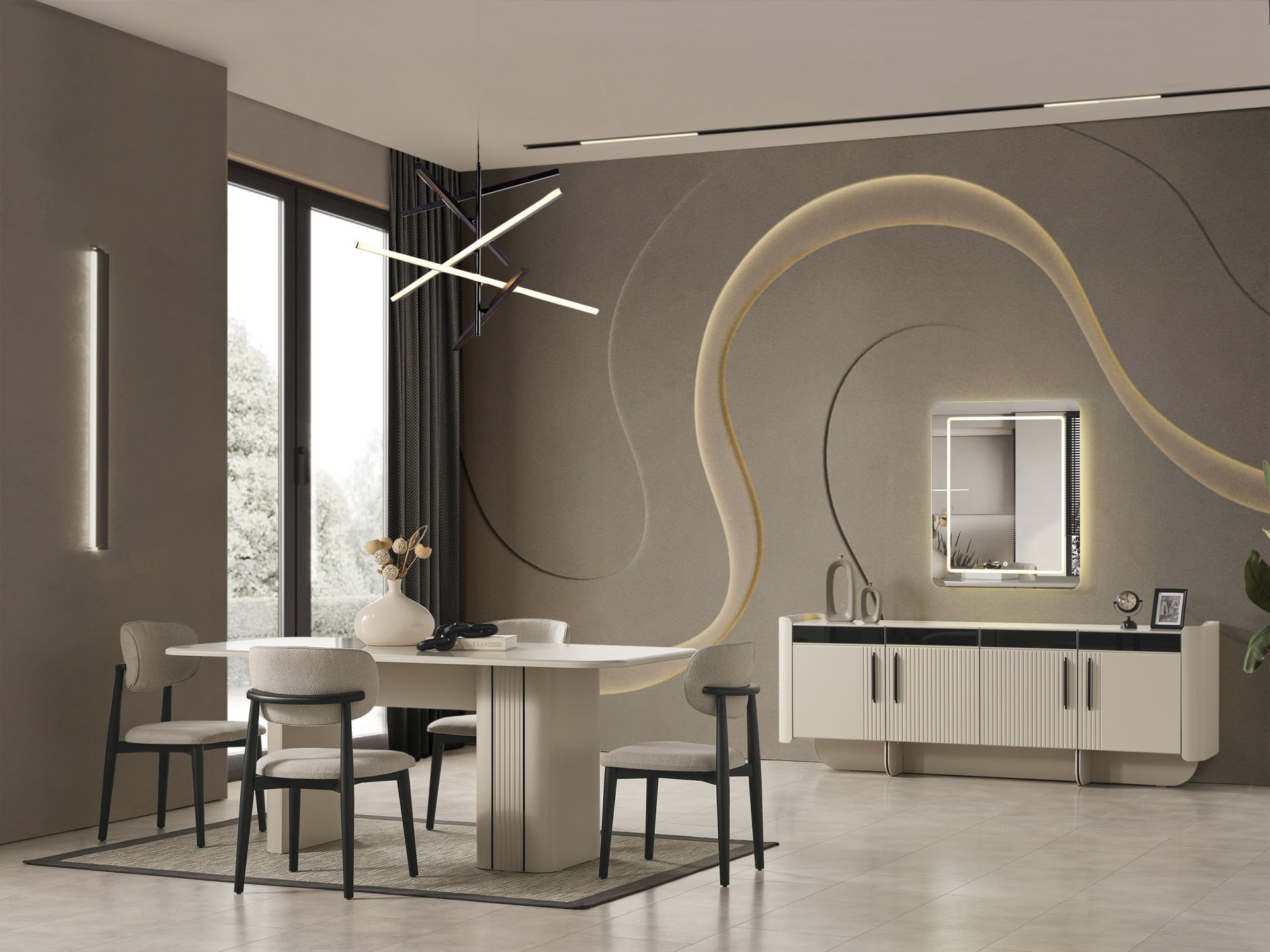 Berlin Modern Yemek Odası Takımı