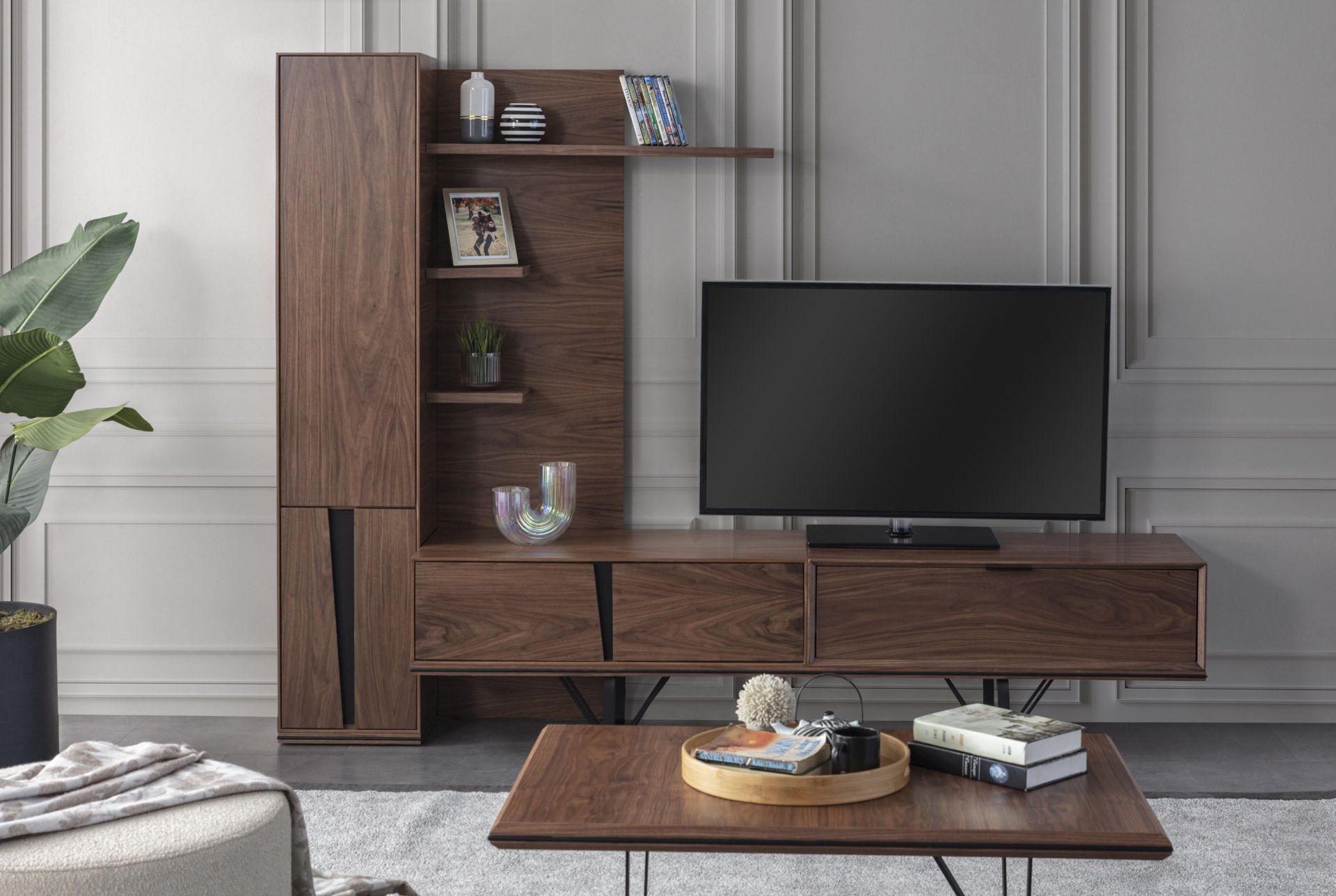 Lavinya Modern Ceviz Tv Ünite