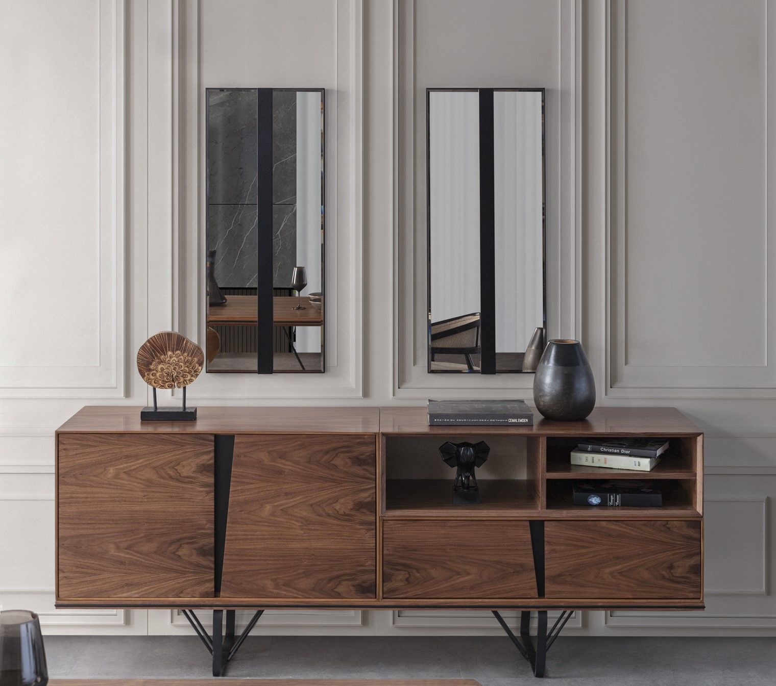 Lavinya Modern Ceviz Konsol