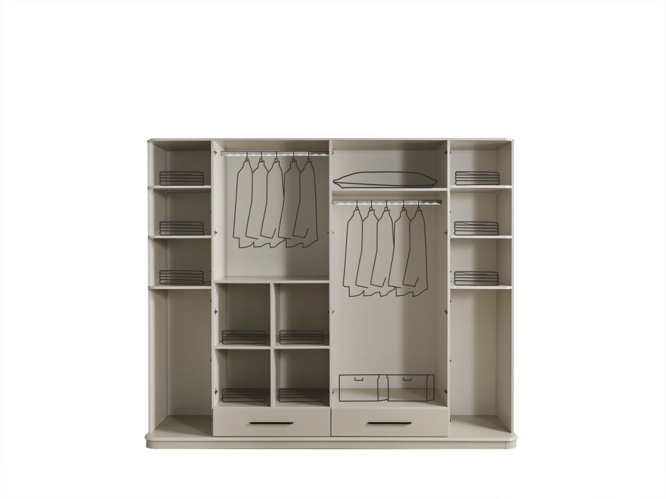 Destan Modern 8 Kapılı Gardırop 8 Kapaklı Gardırop