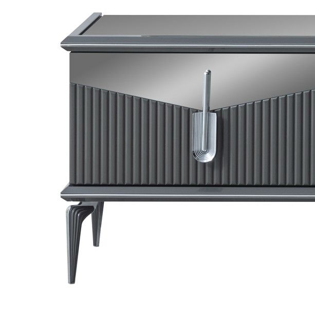 Biga Gümüş Luxury Şömineli Tv Ünite