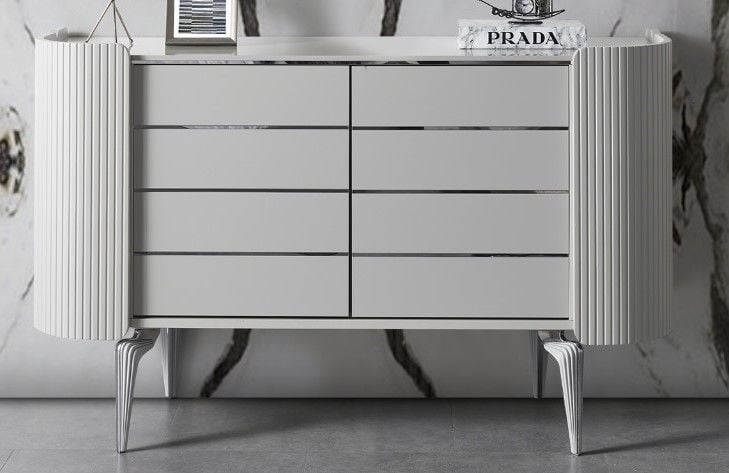 Karya Sis Gri Modern Yatak Odası Takımı Şifonyer Gövde