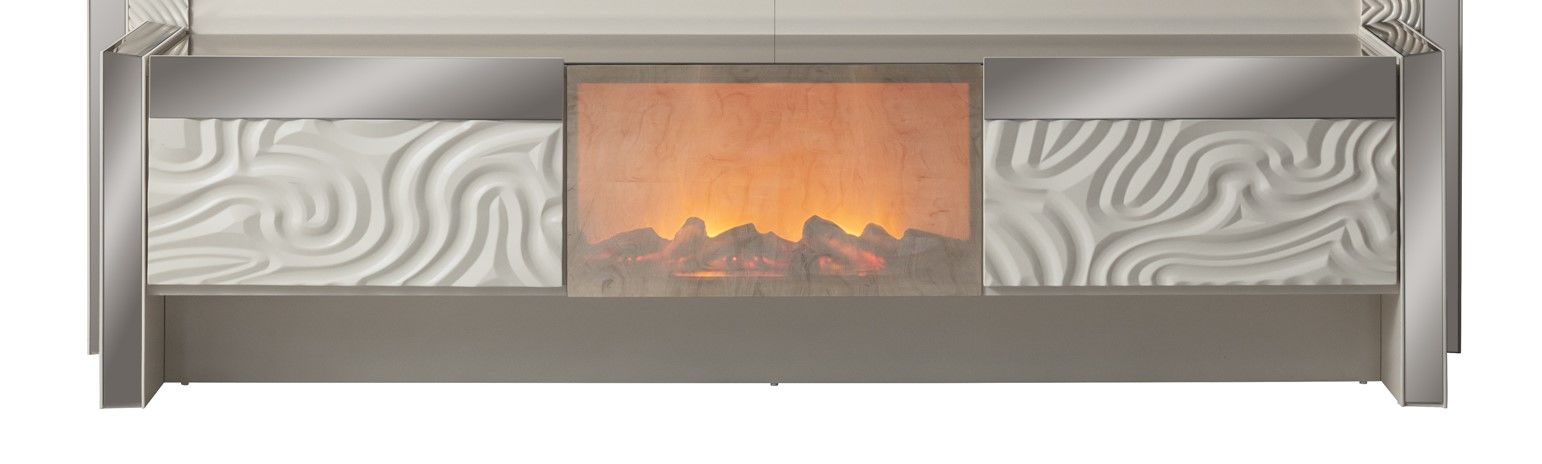 Okyanus Luxury Şömineli Tv Ünite Şömineli Tv Sehpa