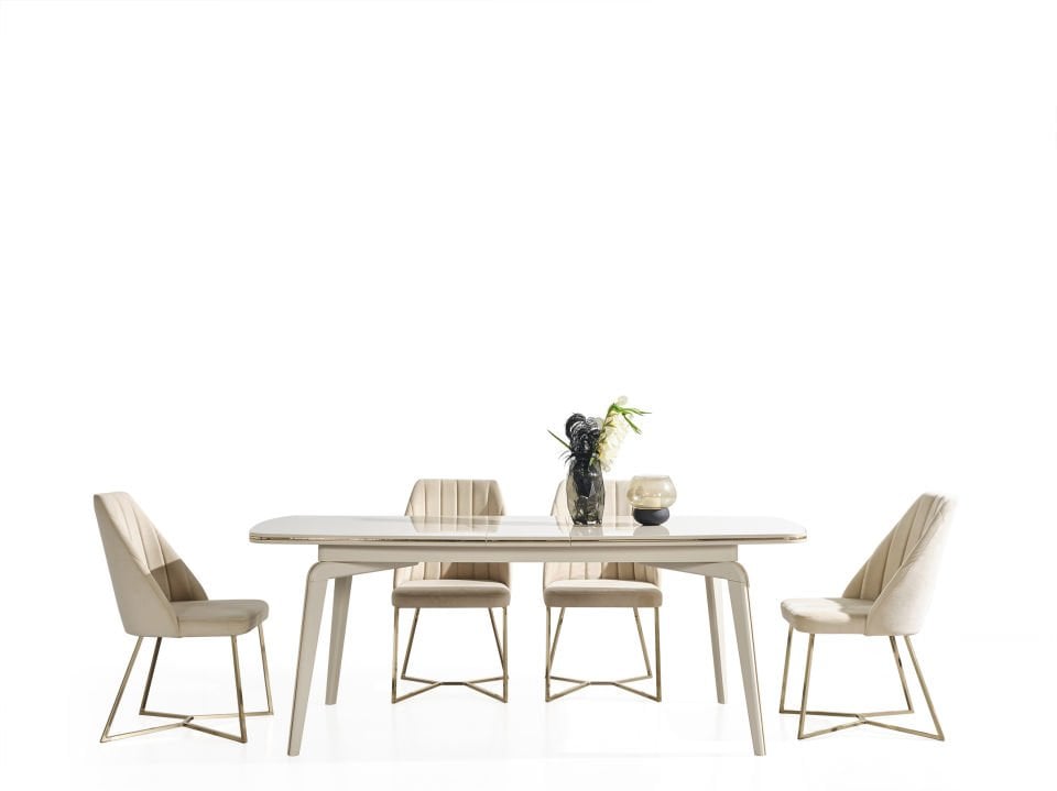 Karya Krem Luxury Yemek Odası Takımı