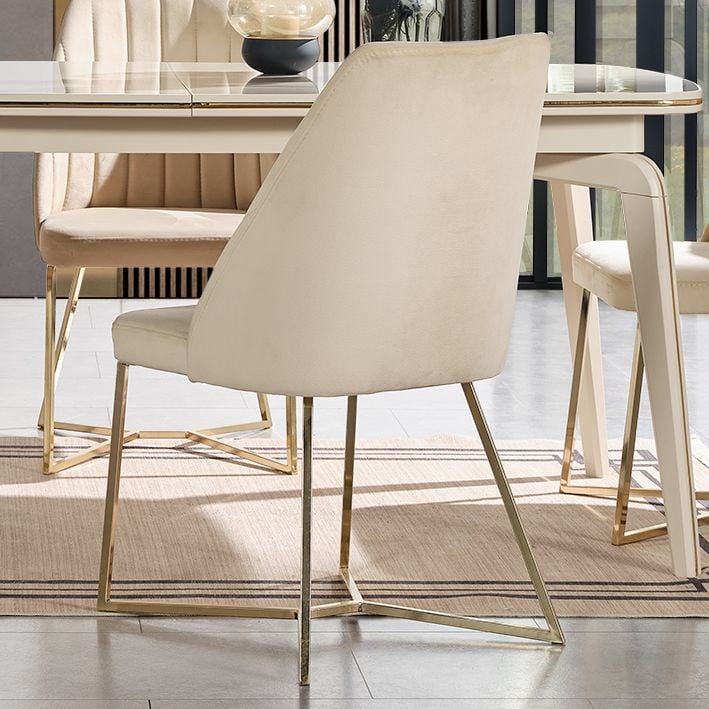 Karya Krem Luxury Sandalye