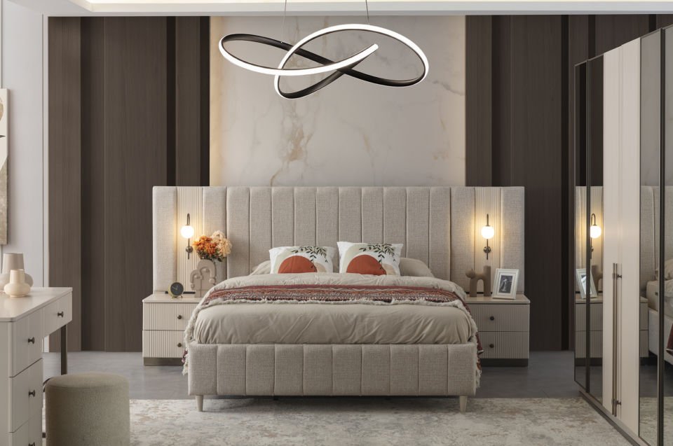 Antik Modern Panolu Karyola