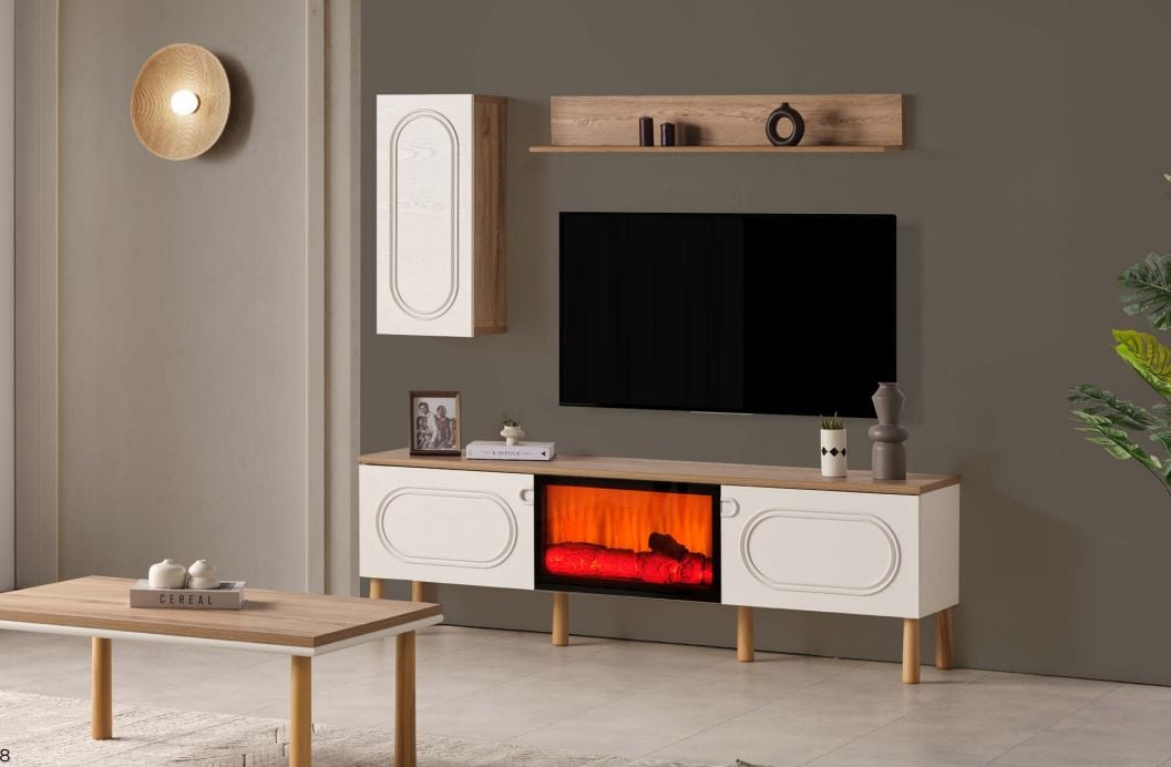 Derin Bohem Şömineli Tv Ünite