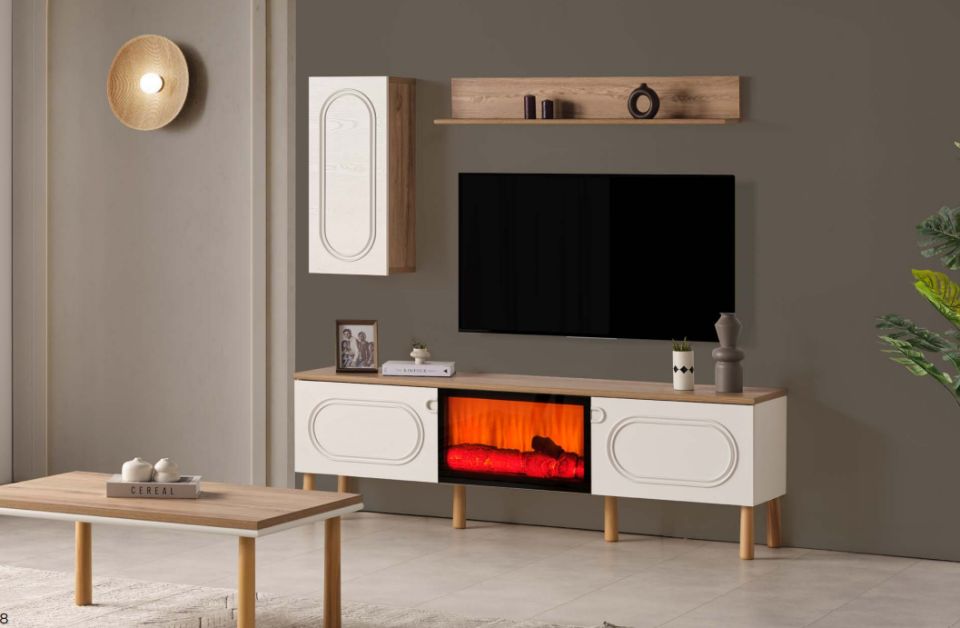 Derin Bohem Şömineli Tv Ünite