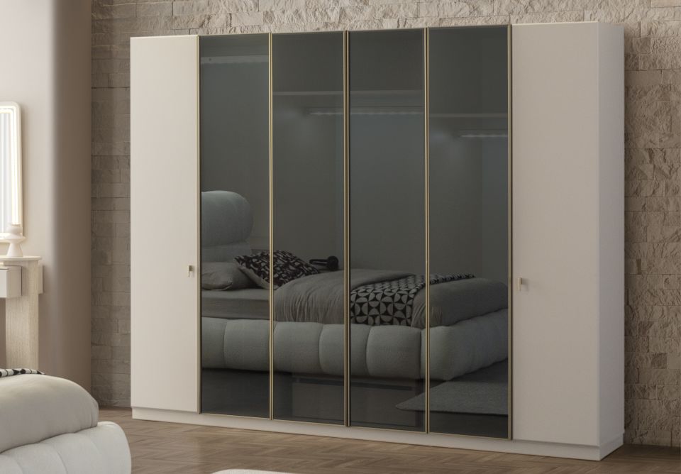 Tetra Modern Yatak Odası Takımı 6 Kapaklı Gardırop
