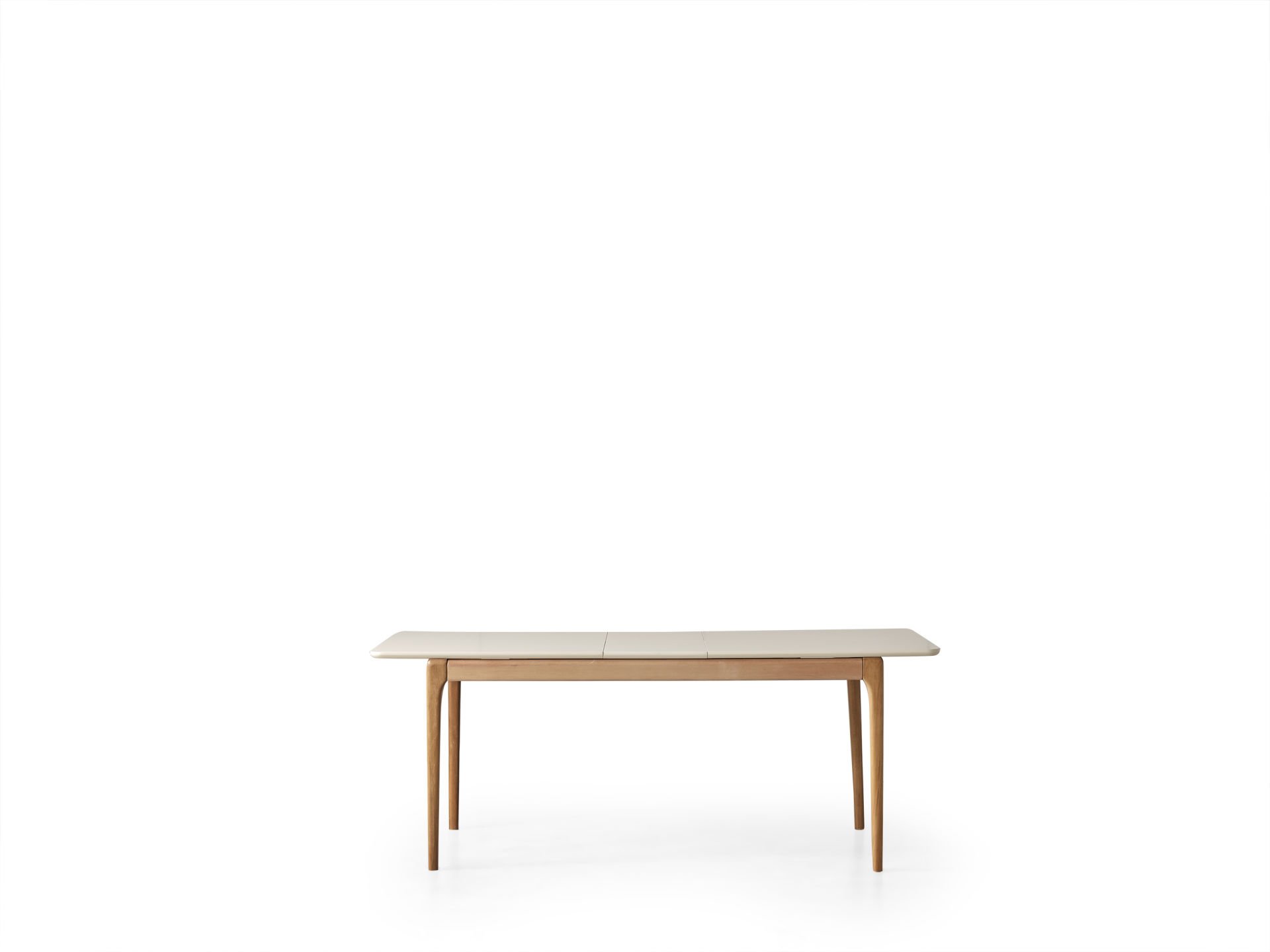 Destan Krem/Ceviz Modern Yemek Odası Takımı Açılır Masa