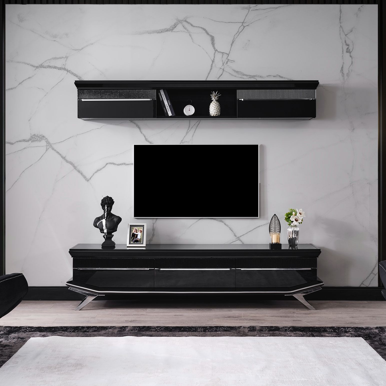 Masarati Luxury Gümüş Tv Ünite