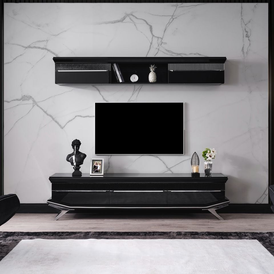 Masarati Luxury Gümüş Tv Ünite