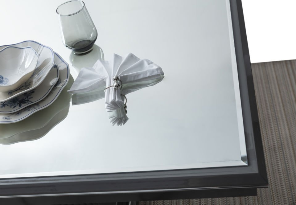 Biga Gümüş Luxury Yemek Odası Takımı Sabit Masa
