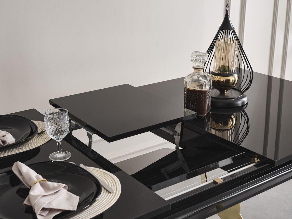 Masarati Luxury Gold Açılır Masa