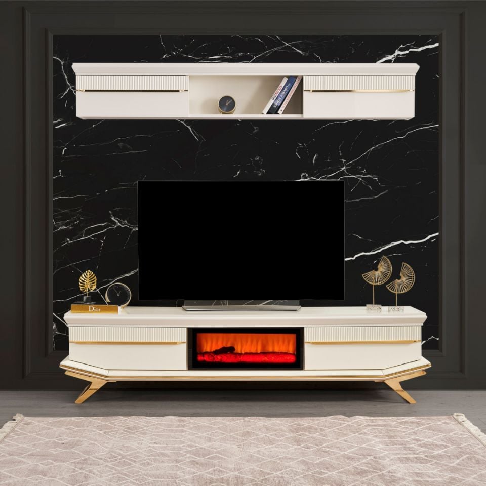 Angel luxury Şömineli Tv Ünite