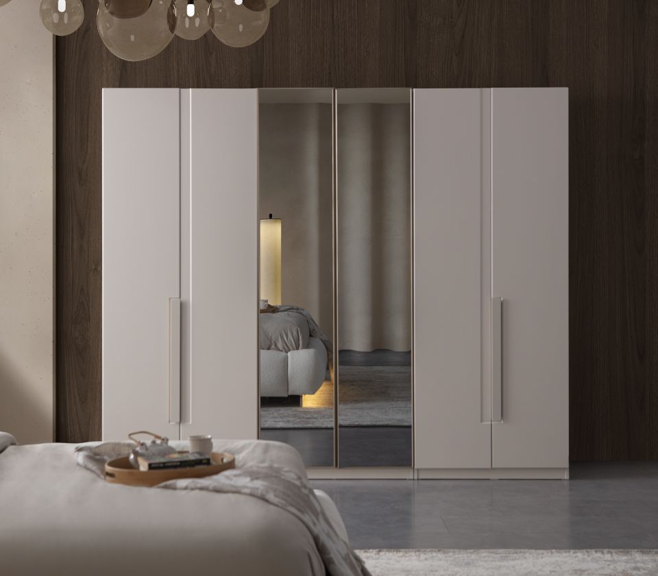 Bonje Modern Yatak Odası Takımı 6 Kapaklı Gardırop