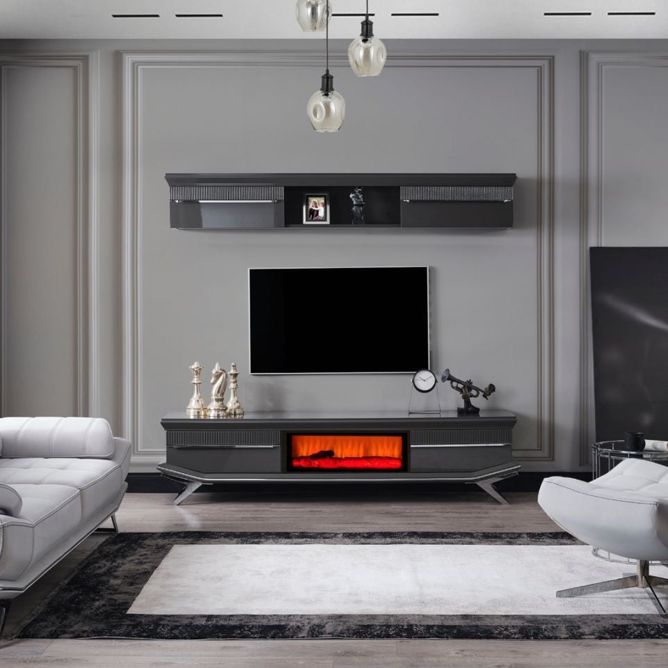 Asya Luxury Şömineli Tv Ünite