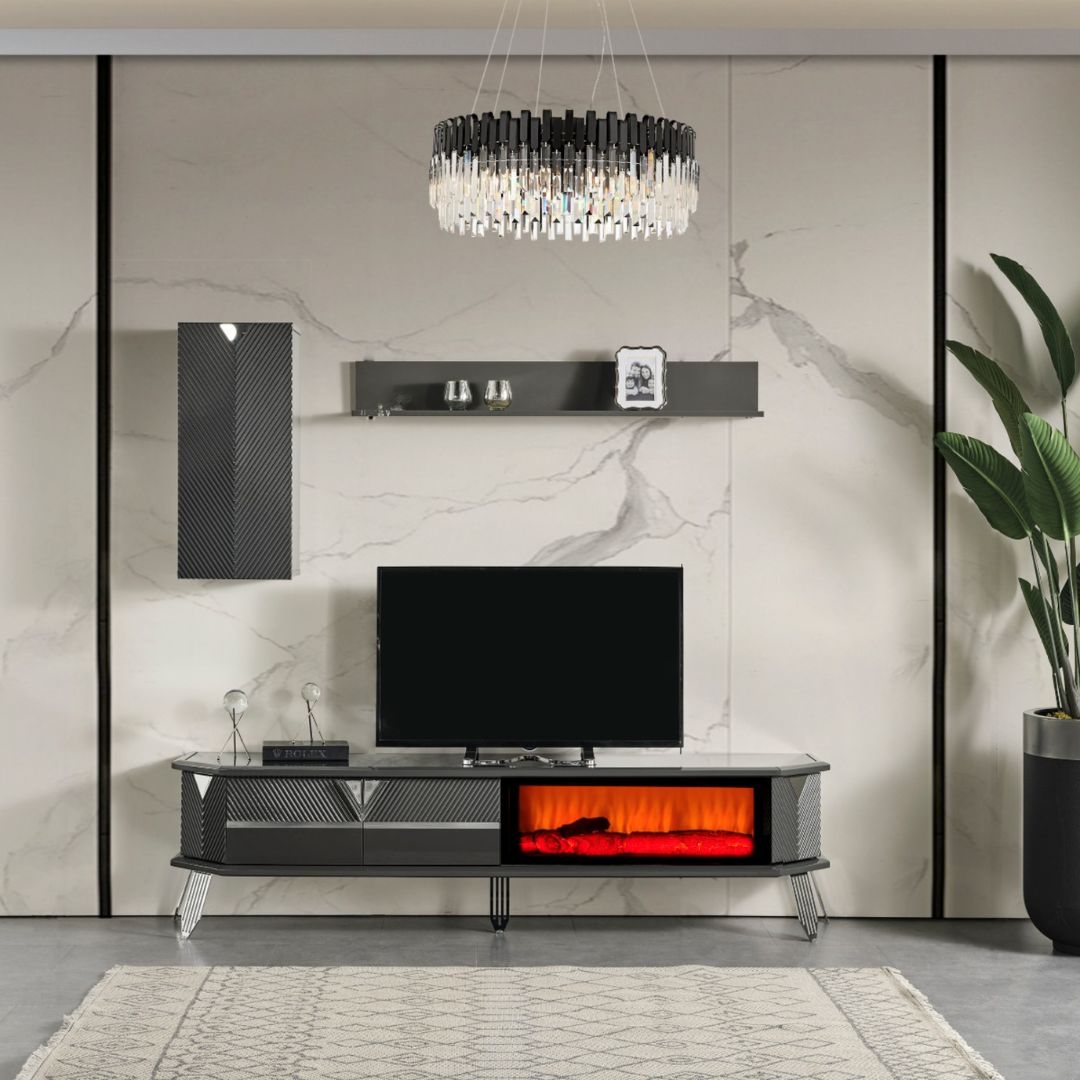 Madrid luxury Şömineli Tv Ünite