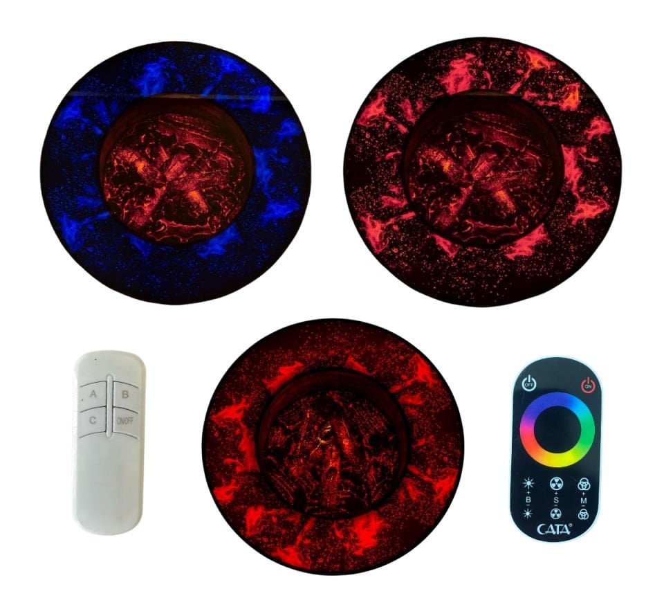 Galaxy Şömineli Ceviz Orta Sehpa