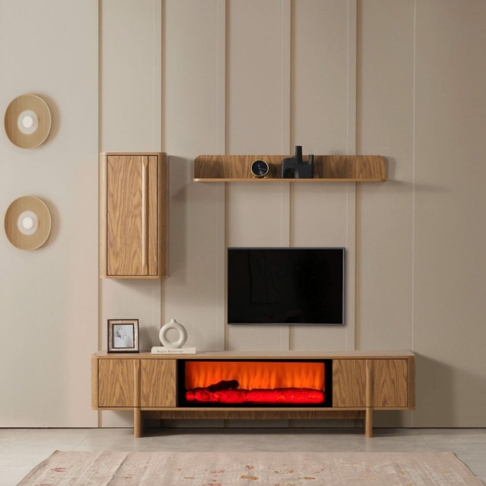 Zirve Modern Şömineli Tv Ünite