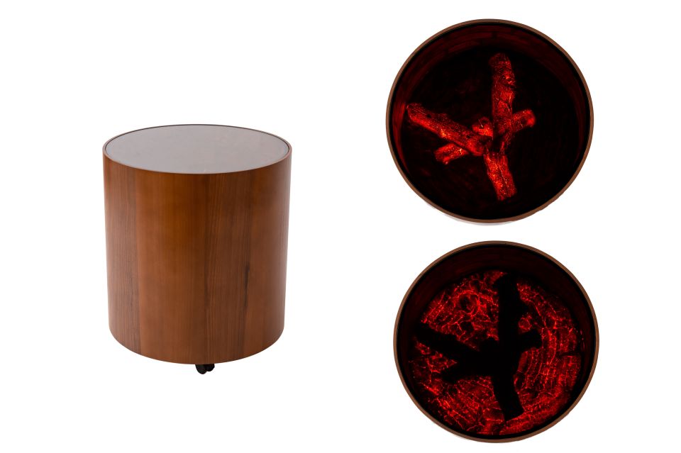 Galaxy Şömineli Ceviz Takım Sehpa