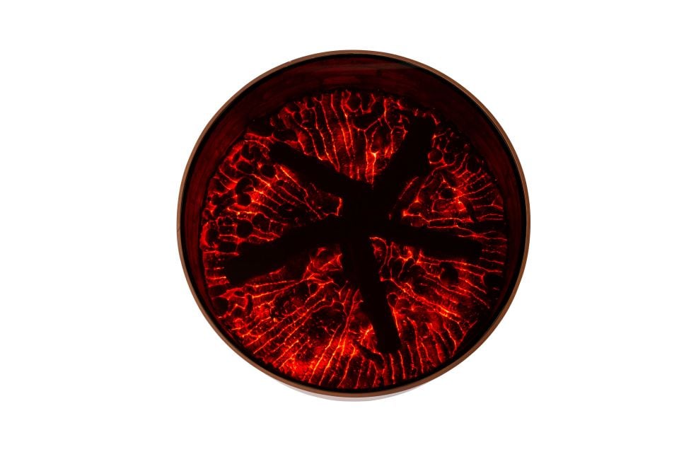 Vega Dual Şömineli Ceviz Orta Sehpa