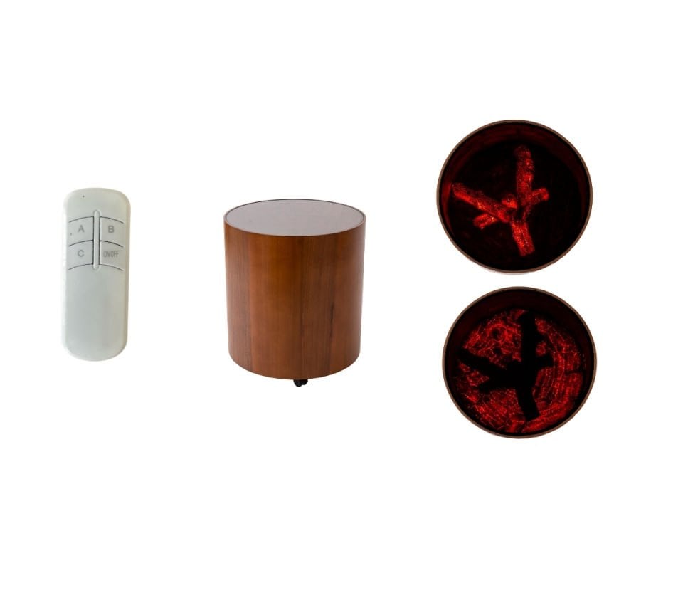 Vega Dual Şömineli Ceviz Takım Sehpa