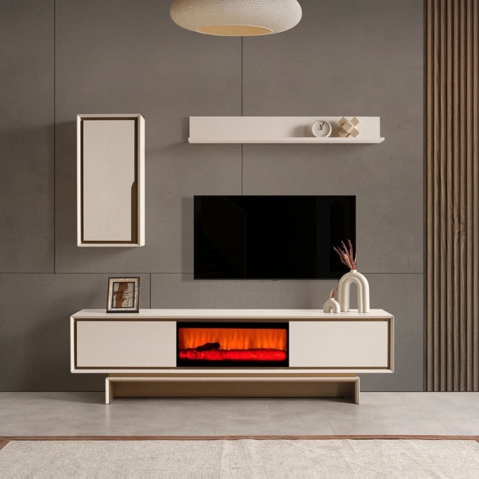 İpek Modern Şömineli Tv Ünite
