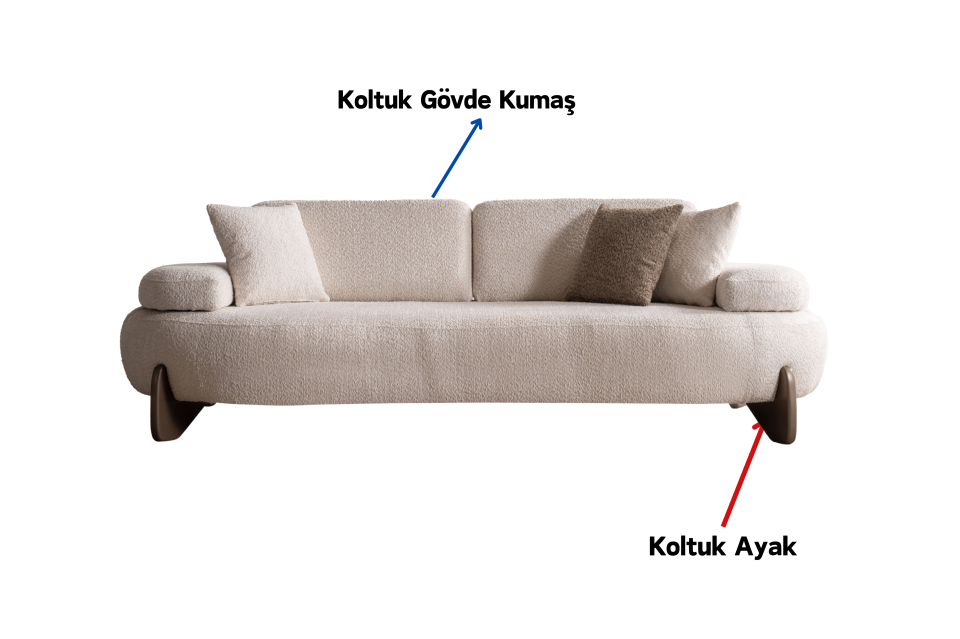 Zen Modern Üçlü Koltuk