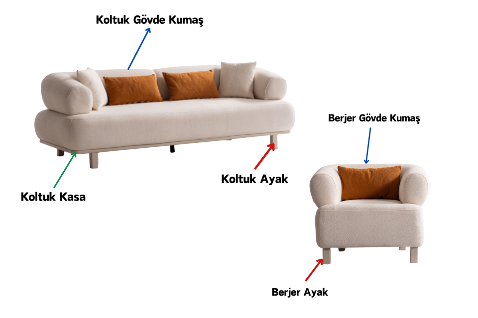 Latte Modern Koltuk Takımı