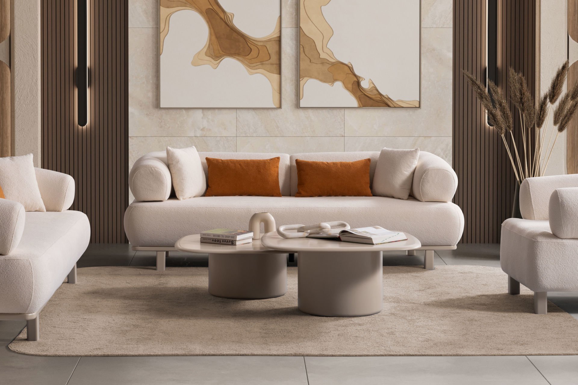 Latte Modern Üçlü Koltuk