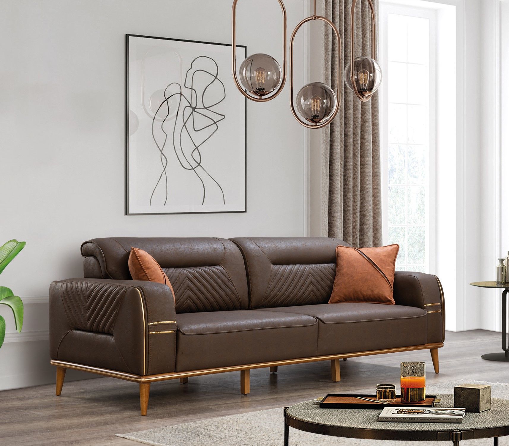 Elit Modern Üçlü Koltuk