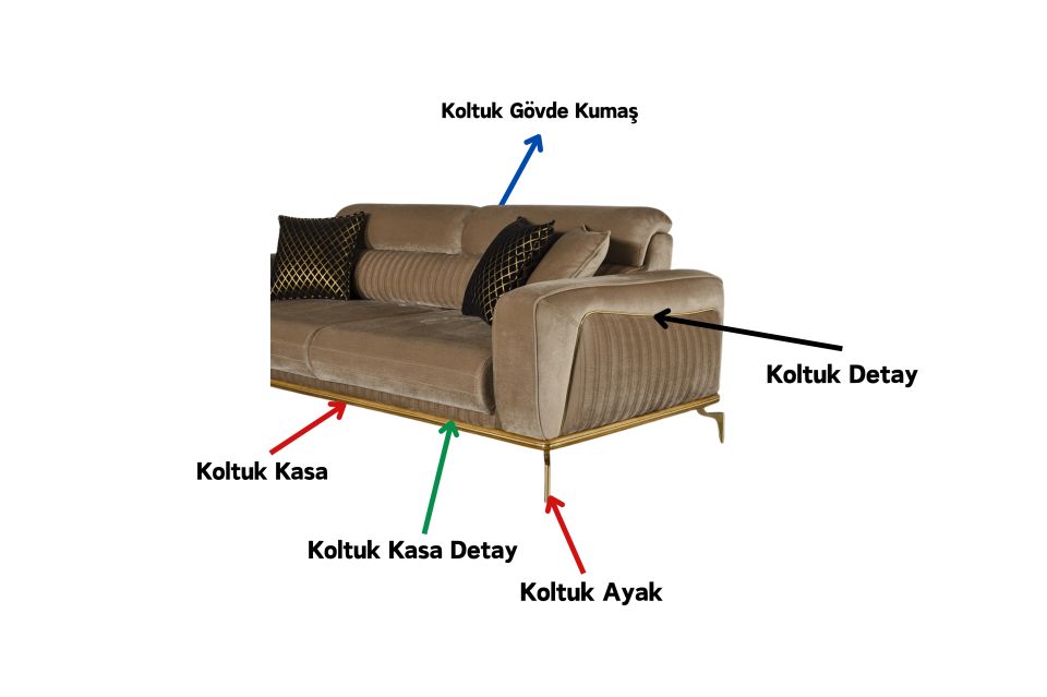 Lotus luxury Üçlü Koltuk