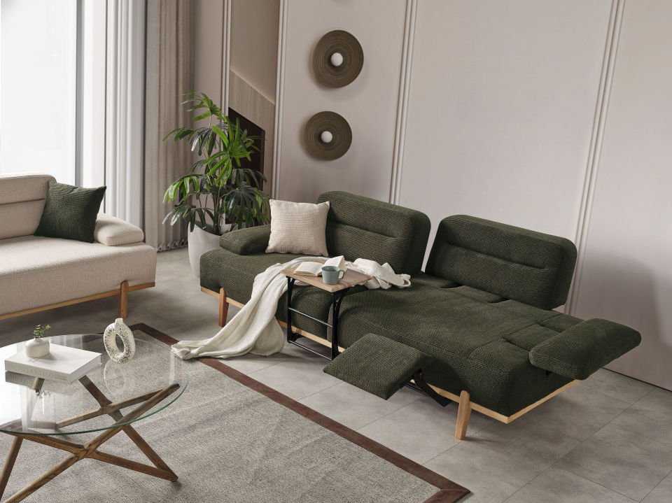 Zara İskandivan Dinlenmeli Üçlü Koltuk